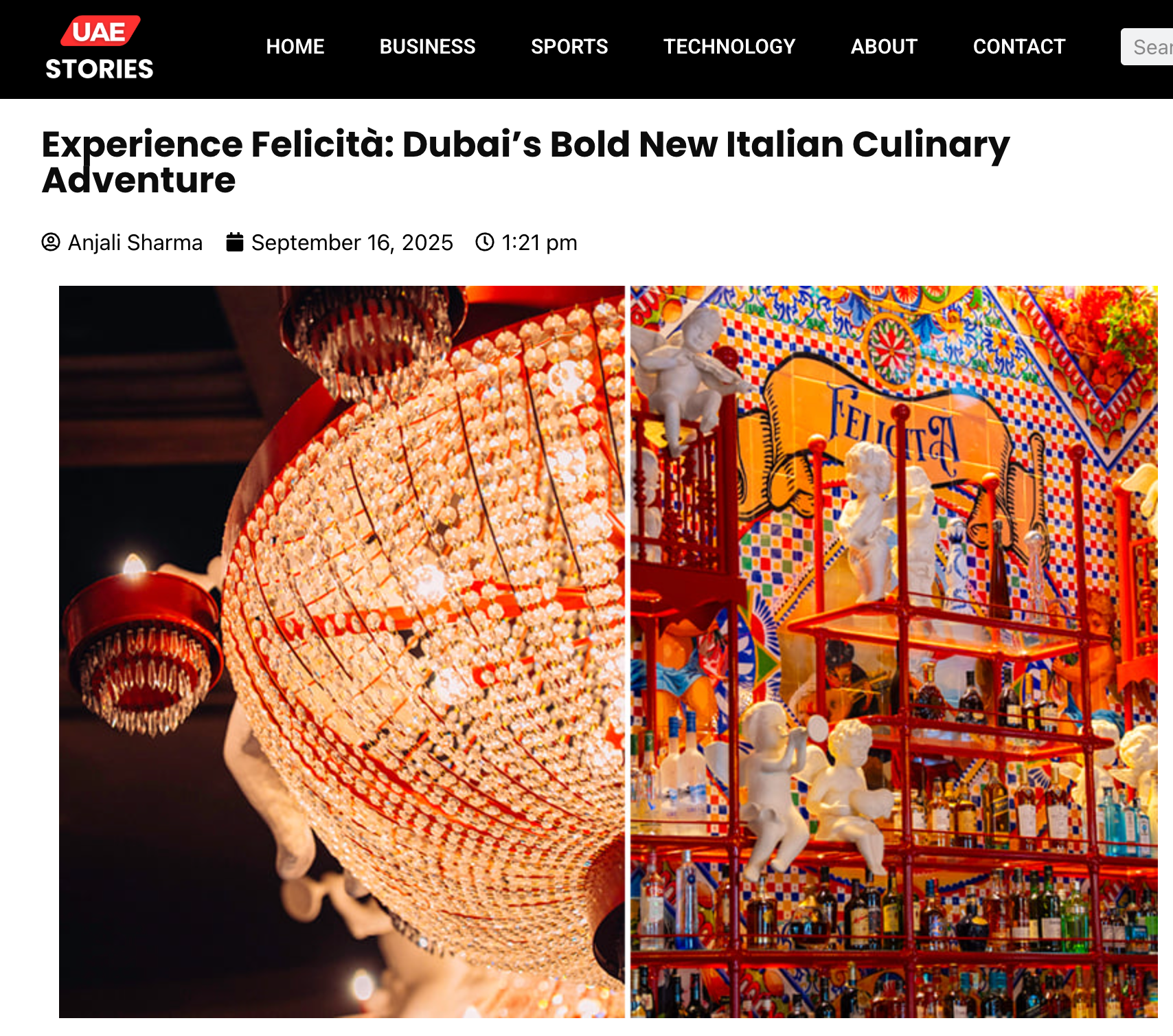 UAE STORIES. Experience Felicità: Dubai’s Bold New Italian Culinary Adventure.